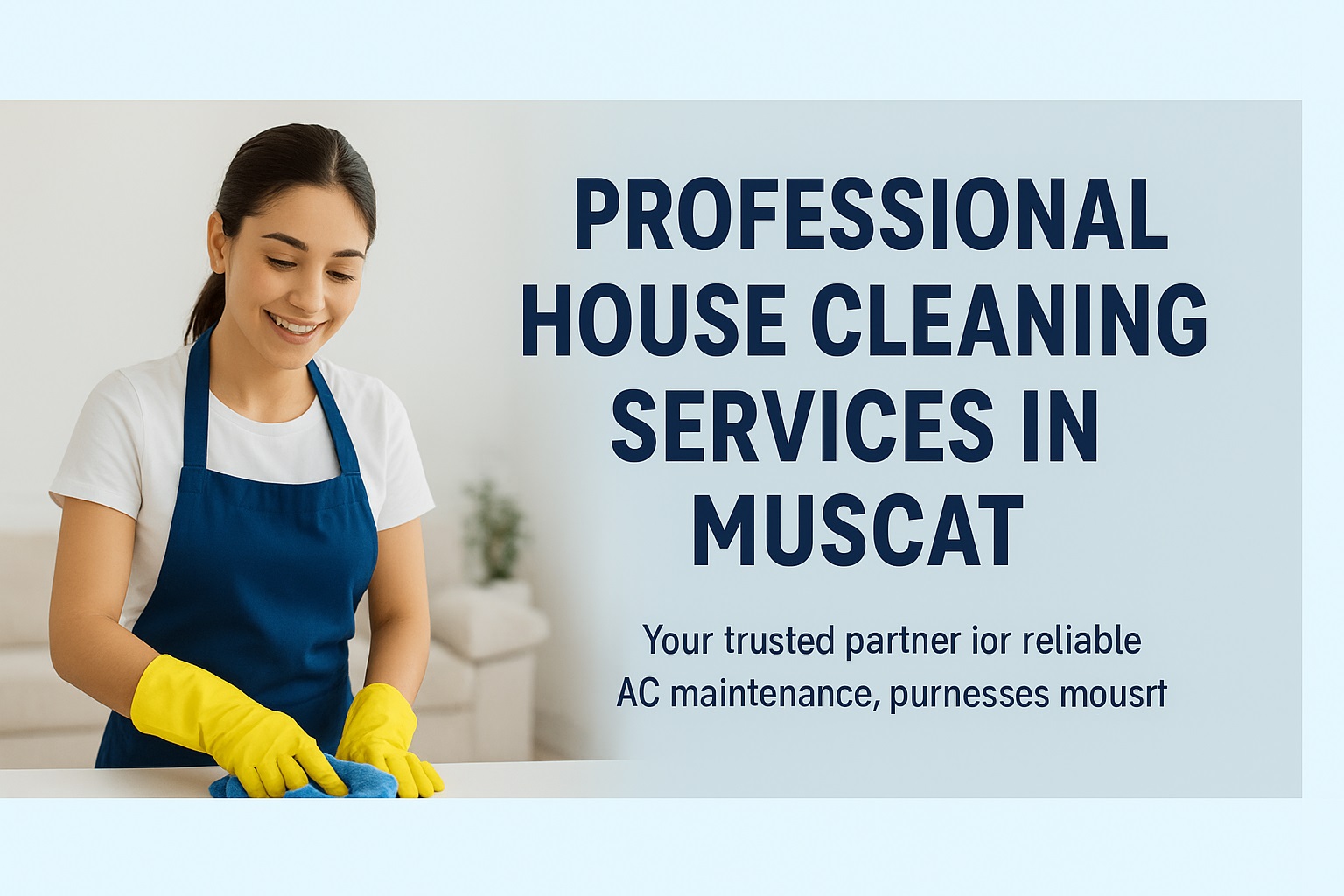 House Cleaning Services in Muscat Include